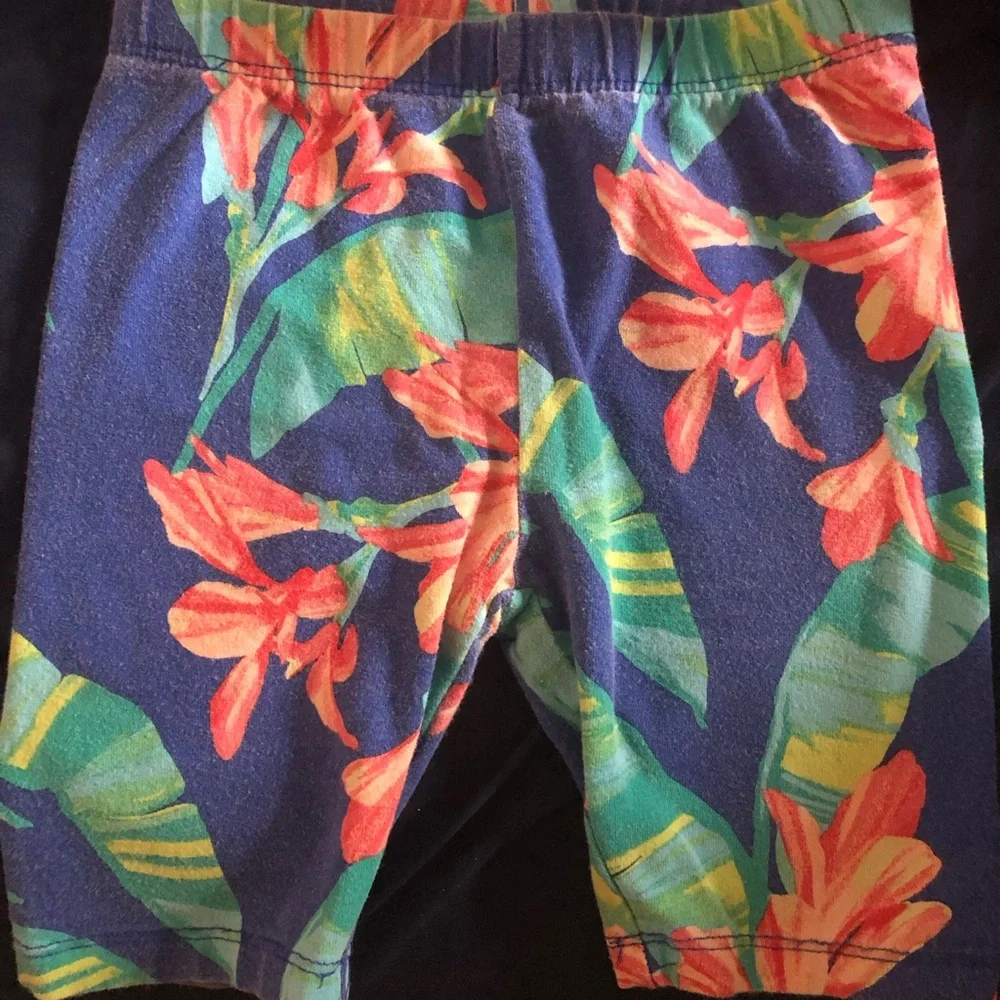 The Children's Place Pink Butterfly Print Stretch Legging shorts bundle